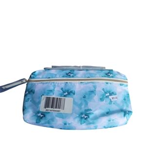 New Without Tag Estee Laudee Floral Blue Cosmetic Bag